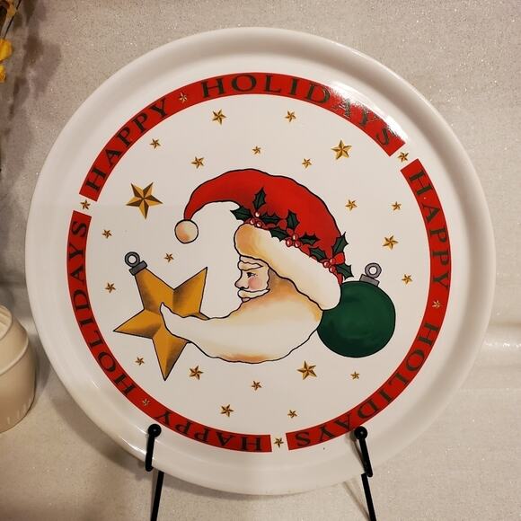 𝅺Vintage 1994 SIGNATURE HOUSEWARES CHRISTMAS CAKE PLATE LIMITED EDITION - Picture 1 of 2